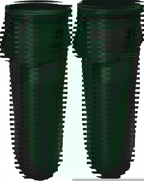 Trash Can: 55 gal, Round, Green